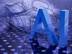blue AI logo for online AI courses
